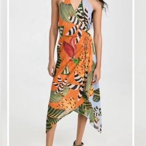 NWT FARM Rio Striped Bananas Coverup - size S